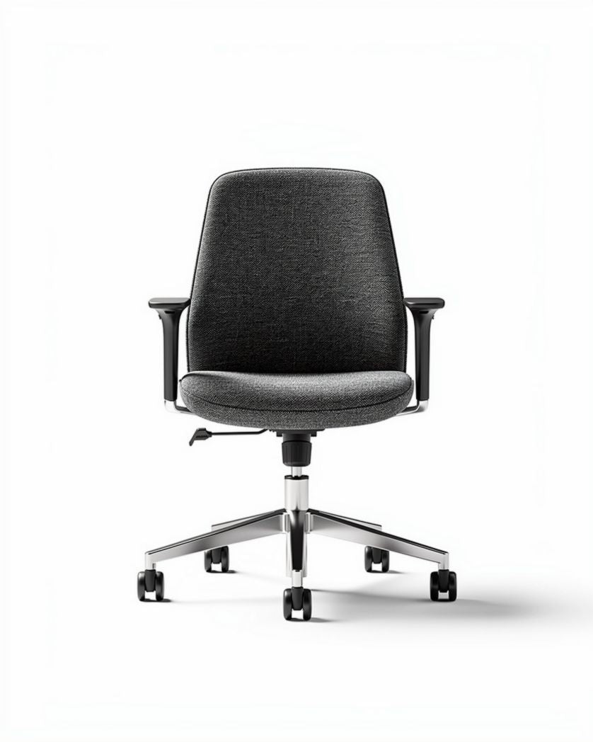 Ergonomische bureaustoel met stoffering in antraciet 60 x 60 x 100cm