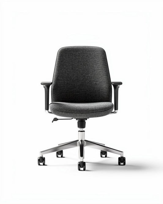 Ergonomische bureaustoel met stoffering in antraciet 60 x 60 x 100cm